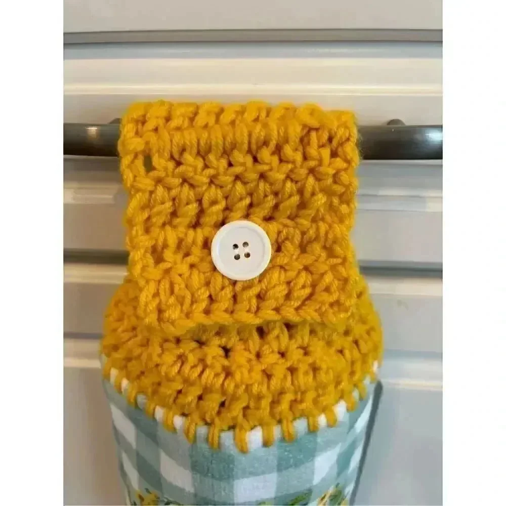 Crochet Top Kitchen Towels-Spring makes me smile